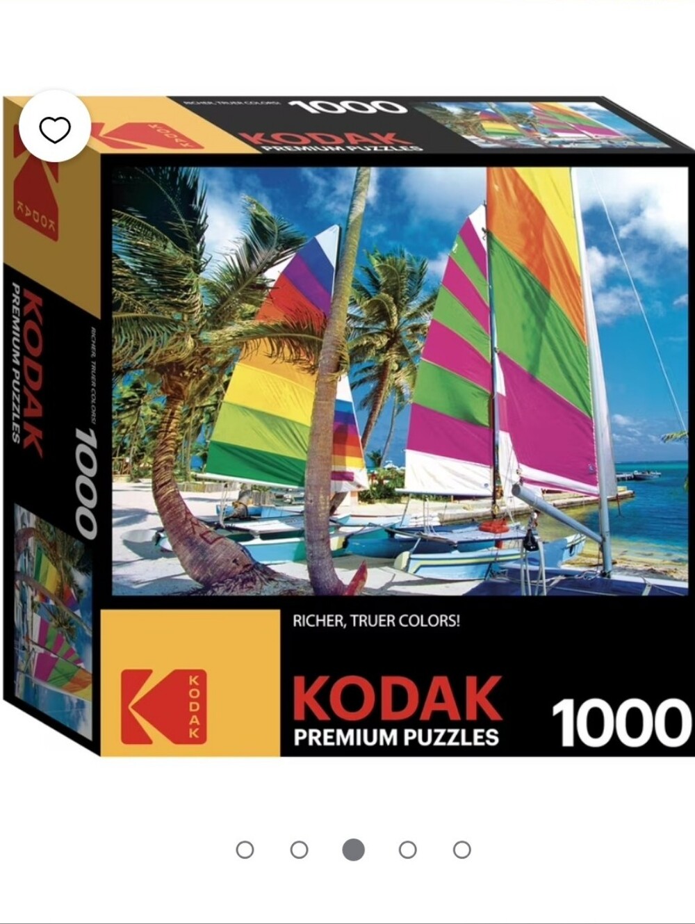Kodak Kids Puzzle with Bright Rainbow Sailboats - Blue, Green, Yellow, Pink
